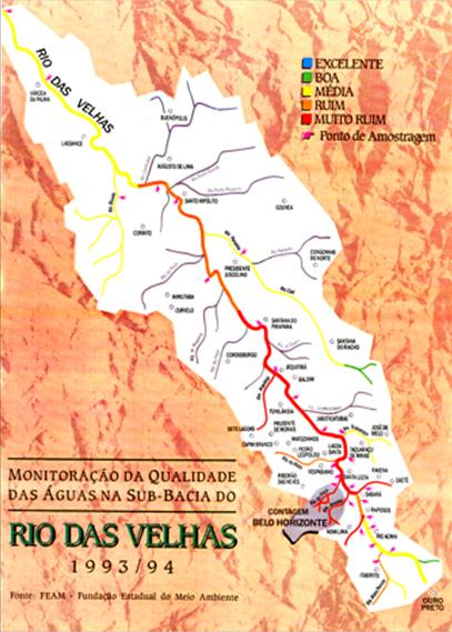 Monitoração da qualidade das águas na sub-bacia do Rio das Velhas, 1993-94, FEAM